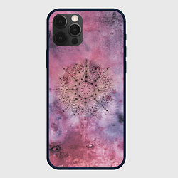Чехол для iPhone 12 Pro Max Мандала гармонии, фиолетовая, космос, цвет: 3D-черный