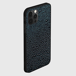 Чехол для iPhone 12 Pro Max Блестящие мокрые капли на темном чёрном фоне, цвет: 3D-черный — фото 2