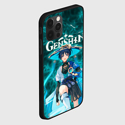 Чехол для iPhone 12 Pro Max Странник на фоне воздушных частиц, цвет: 3D-черный — фото 2