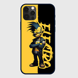 Чехол для iPhone 12 Pro Max Панк рокер Simpson, цвет: 3D-черный