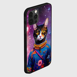 Чехол для iPhone 12 Pro Max Кот бравый космонавт, цвет: 3D-черный — фото 2