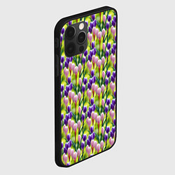 Чехол для iPhone 12 Pro Max Весенние крокусы, цвет: 3D-черный — фото 2