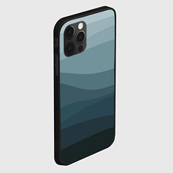 Чехол для iPhone 12 Pro Max Бирюзовые волны, цвет: 3D-черный — фото 2