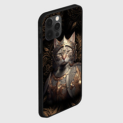 Чехол для iPhone 12 Pro Max Кот в доспехах, цвет: 3D-черный — фото 2