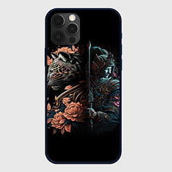 Чехол iPhone 12 Pro Max Самурай и тигр