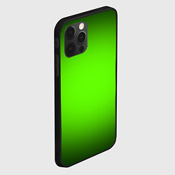 Чехол для iPhone 12 Pro Max Кислотный зеленый с градиентом, цвет: 3D-черный — фото 2