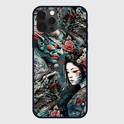 Чехол для iPhone 12 Pro Max Мифические существа Японии, цвет: 3D-черный