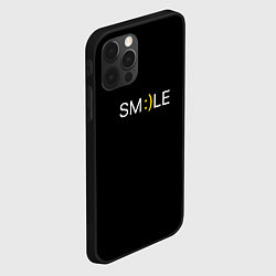 Чехол для iPhone 12 Pro Max Надпись smile, цвет: 3D-черный — фото 2