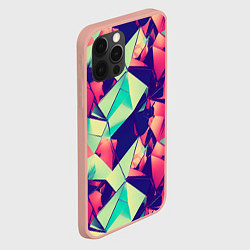 Чехол для iPhone 12 Pro Max Нейро геометрический паттерн, цвет: 3D-светло-розовый — фото 2
