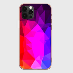 Чехол для iPhone 12 Pro Max Битва градиентов неон, цвет: 3D-светло-розовый