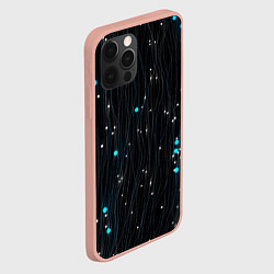Чехол для iPhone 12 Pro Max Волнистые космические блики, цвет: 3D-светло-розовый — фото 2