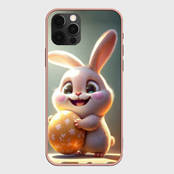 Чехол iPhone 12 Pro Max Пасхальный зайка на полянке