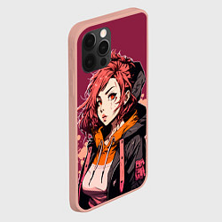 Чехол для iPhone 12 Pro Max Девушка-аниме с рыжими волосами, цвет: 3D-светло-розовый — фото 2