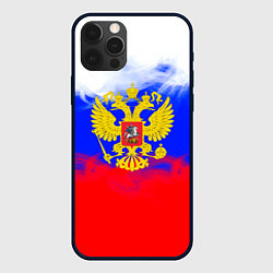 Чехол для iPhone 12 Pro Max Russia флаг герб, цвет: 3D-черный