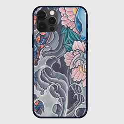 Чехол для iPhone 12 Pro Max Иредзуми: змеи и черепа, цвет: 3D-черный