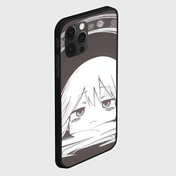 Чехол для iPhone 12 Pro Max Грустная аниме девушка, цвет: 3D-черный — фото 2