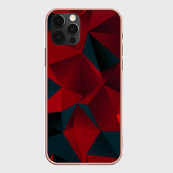 Чехол для iPhone 12 Pro Max Битва кубов красный и черный, цвет: 3D-светло-розовый