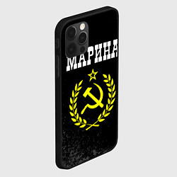 Чехол для iPhone 12 Pro Max Марина и желтый символ СССР со звездой, цвет: 3D-черный — фото 2