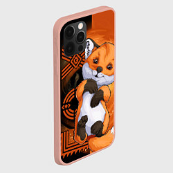 Чехол для iPhone 12 Pro Max Fox cub, цвет: 3D-светло-розовый — фото 2