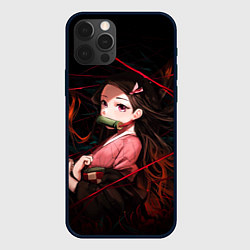 Чехол для iPhone 12 Pro Max Nezuko Demon Slayer art, цвет: 3D-черный