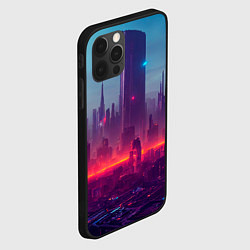 Чехол для iPhone 12 Pro Max Город ночной и неоновый, цвет: 3D-черный — фото 2
