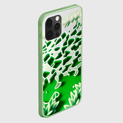 Чехол для iPhone 12 Pro Max Узор зелени-арт, цвет: 3D-салатовый — фото 2