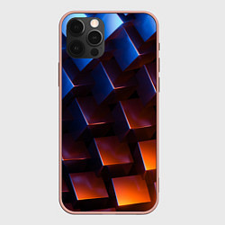 Чехол для iPhone 12 Pro Max Геометрия с градиентом, цвет: 3D-светло-розовый