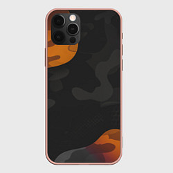 Чехол для iPhone 12 Pro Max Необычный камуфляж, цвет: 3D-светло-розовый