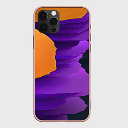 Чехол для iPhone 12 Pro Max Красочные слои, цвет: 3D-светло-розовый