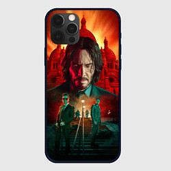 Чехол для iPhone 12 Pro Max John Wick catholic church Paris, цвет: 3D-черный