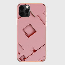 Чехол iPhone 12 Pro Max Розовые абстрактные перемешанные фигуры
