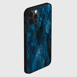 Чехол для iPhone 12 Pro Max Синяя прозрачная скала, цвет: 3D-черный — фото 2