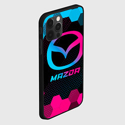 Чехол для iPhone 12 Pro Max Mazda - neon gradient, цвет: 3D-черный — фото 2