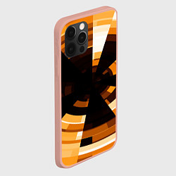 Чехол для iPhone 12 Pro Max Абстрактный золотистый паттерн, цвет: 3D-светло-розовый — фото 2