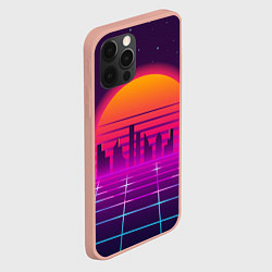 Чехол для iPhone 12 Pro Max Futuristic Retro City, цвет: 3D-светло-розовый — фото 2