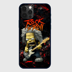 Чехол для iPhone 12 Pro Max Simpsons Rock and roll, цвет: 3D-черный