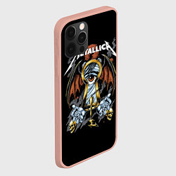 Чехол для iPhone 12 Pro Max Металлика - Metallica, цвет: 3D-светло-розовый — фото 2