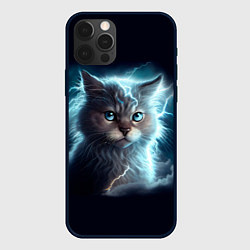 Чехол iPhone 12 Pro Max Котик с молниями