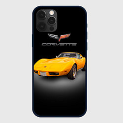 Чехол iPhone 12 Pro Max Американский спорткар Chevrolet Corvette Stingray