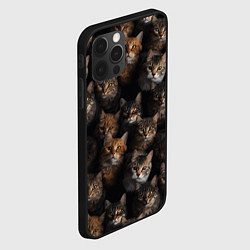 Чехол для iPhone 12 Pro Max Паттерн из котов, цвет: 3D-черный — фото 2