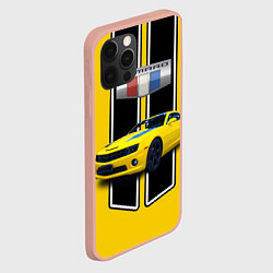 Чехол для iPhone 12 Pro Max Мощный маслкар Chevrolet Camaro 2010 года, цвет: 3D-светло-розовый — фото 2