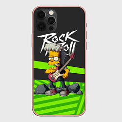 Чехол iPhone 12 Pro Max Rock music Simpsons