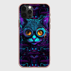 Чехол iPhone 12 Pro Max Cat - cyberpunk style