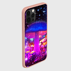 Чехол для iPhone 12 Pro Max Звезды и неоновые светящиеся грибы, цвет: 3D-светло-розовый — фото 2