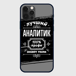 Чехол для iPhone 12 Pro Max Лучший аналитик: 100% профи, цвет: 3D-черный