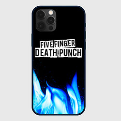 Чехол iPhone 12 Pro Max Five Finger Death Punch blue fire