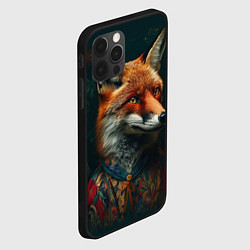 Чехол для iPhone 12 Pro Max Лисица в цветном костюме, цвет: 3D-черный — фото 2