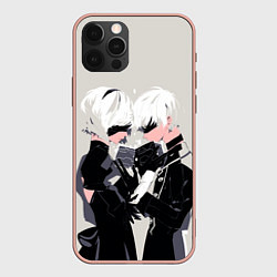 Чехол iPhone 12 Pro Max Йорха-2B и Йорха-9S
