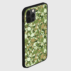 Чехол для iPhone 12 Pro Max Камуфляж из черепов, цвет: 3D-черный — фото 2