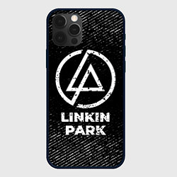 Чехол для iPhone 12 Pro Max Linkin Park с потертостями на темном фоне, цвет: 3D-черный